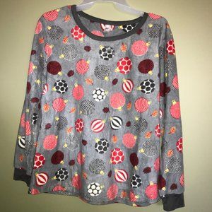 NWT CHRISTMAS Ornament Flora by Flora Nikrooz Women Long Sleeve Loungewear MED